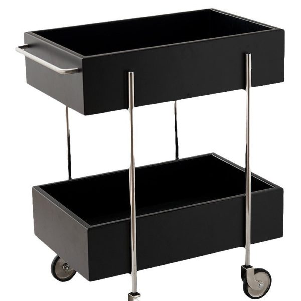 Modern Eclectic Rectangular Stainless Steel End Table 2-Tier For Living Room - Image 13