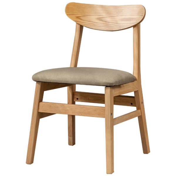 Contemporary Retro Square Linen Upholstered Wood Frame Dining Chair Backrest For Dining Room - Image 15