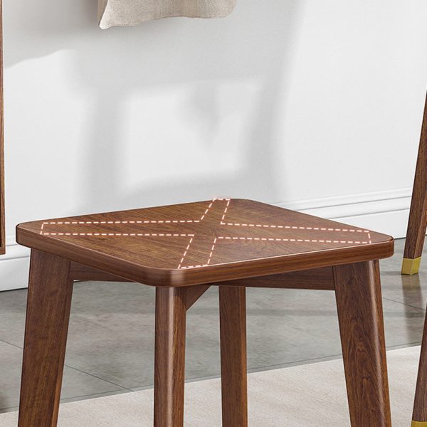 Traditional Chinese Solid Wood Square Stackable Low Stool Backless For Living Room - Image 7