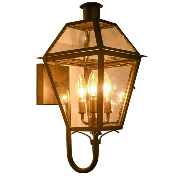 Industrial Waterproof Glass Lantern Iron 3-Light Outdoor Wall Sconce Lamp - Image 9