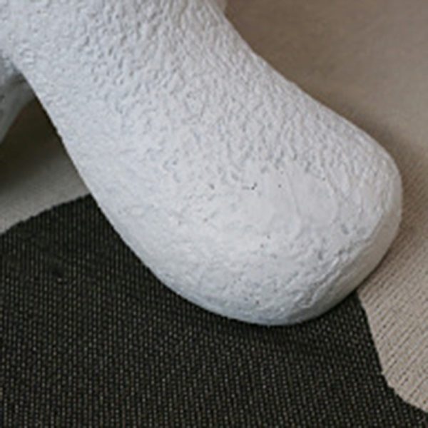 Modern Art Deco Sausage Legs Round Tabletop Magnesium Oxide Side Table 3-Leg For Living Room - Image 7