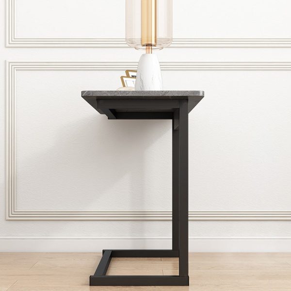 Contemporary Scandinavian Rectangular Tabletop Stainless Steel Plate Side Table 4-Leg For Living Room - Image 15