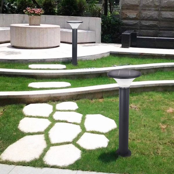 Modern Minimalist Waterproof Solar Round Square Ground Plug PC Aluminum LED Outdoor Light For Garden - Image 3