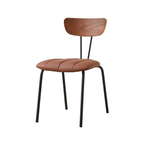 Contemporary Luxury Square PU Leather Carbon Steel Dining Chair Backrest For Dining Room - Image 23