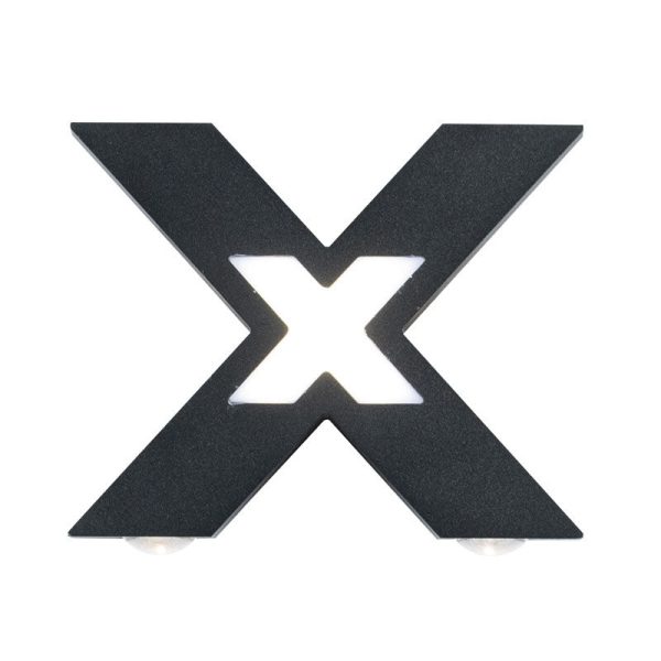 Modern Waterproof Letter X Shaped LED 4-Light Outdoor Wall Sconce Lamp - Image 16