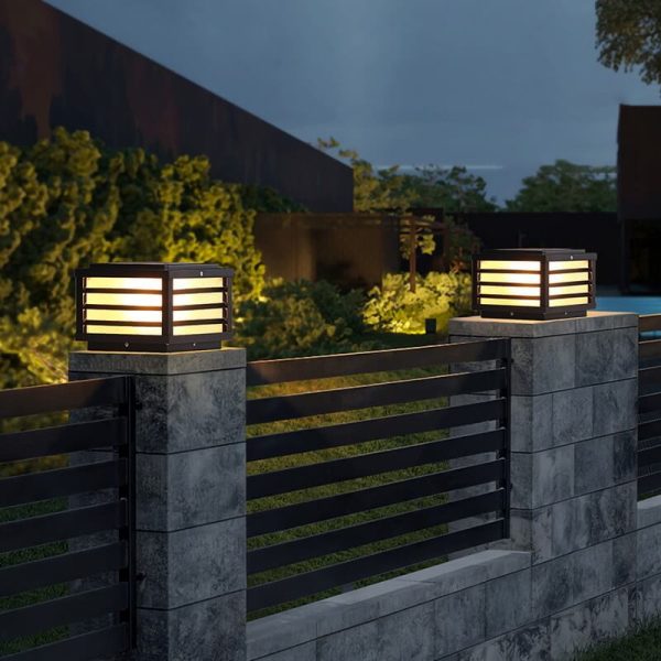 Solar Square Post Head Light Outdoor Patio Waterproof Post Head Light - Image 2