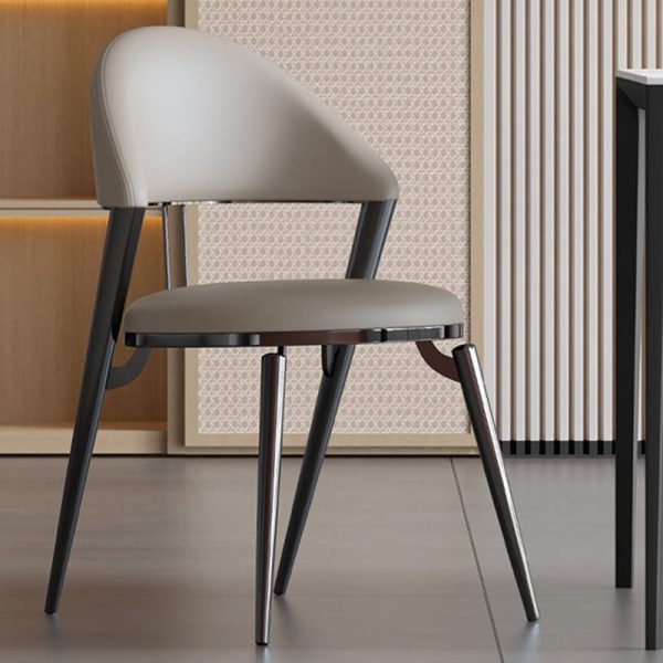 Modern Luxury Round Cushion Lambswool Sponge Black Titanium Dining Chair Backrest For Dining Room - Image 11