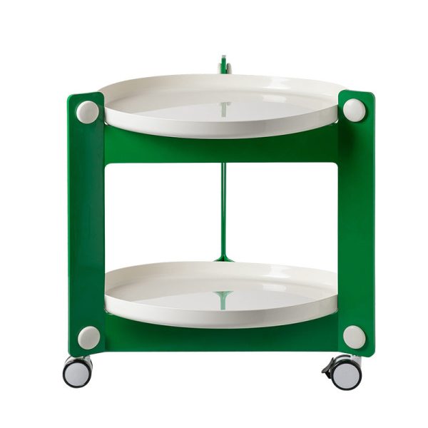 Contemporary Scandinavian Tray Top ABS Triangle Frame Movable End Table 2-Tier For Living Room - Image 23