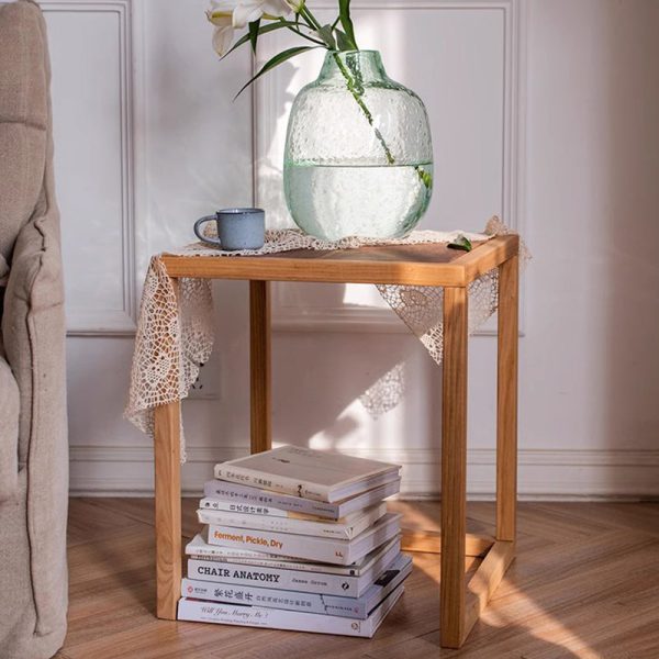 Modern Simplicity Round Triangle Square Wood End Table For Living Room - Image 2