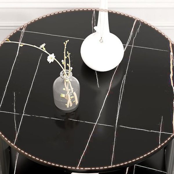 Modern Minimalist Oval Round Plate Iron End Table 3-Tier For Living Room - Image 7