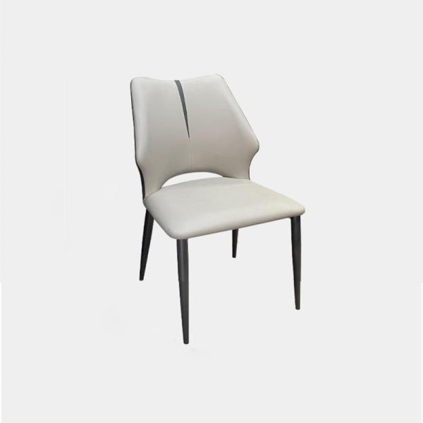 Contemporary Luxury Square Microfiber Leather Carbon Steel Dining Chair Backrest For Dining Room - Image 17