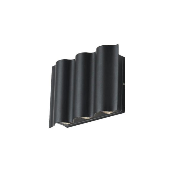 Modern Wave Aluminum Waterproof LED Outdoor Wall Sconce Lamp - Image 4
