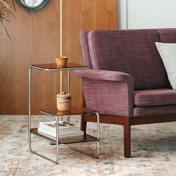 Modern Minimalist Triple Square Stainless Steel Glass End Table For Living Room - Image 8