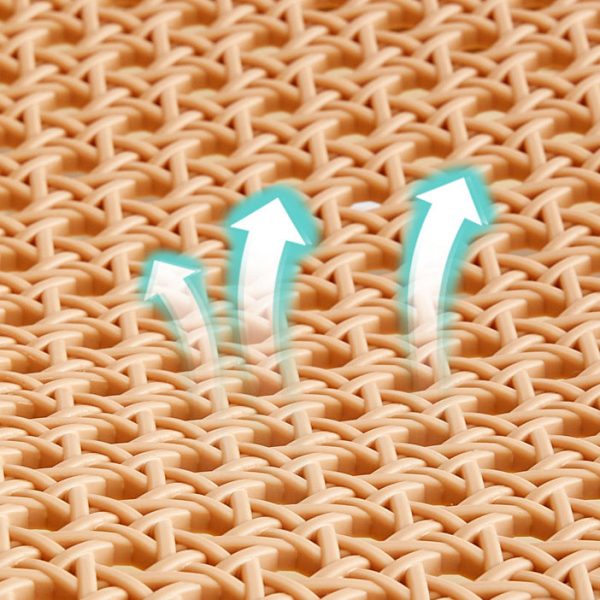 Modern Minimalist Square Rattan Plastic Dining Chair For Dining Room - Image 5
