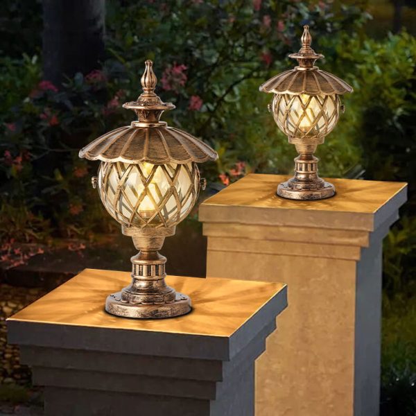 European Outdoor Lotus Column Head Light 1-Light Waterproof Garden Landscape Light - Image 2