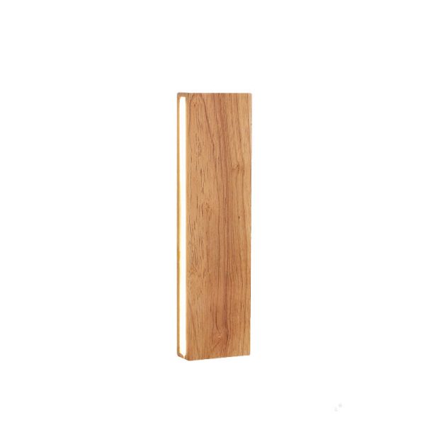 Japanese Minimalist Log Rectangular Flat Rotatable LED Wall Sconce Lamp - Image 15