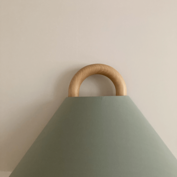 Modern Original Solid Wood Pleated Semi-Circle 1-Light Wall Sconce Lamp - Image 6