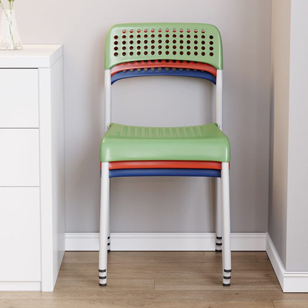 Modern Minimalist Square Plastic Iron Multi-Holes Dining Chair Backrest For Dining Room - Image 20