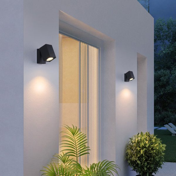 Modern Outdoor Waterproof Square Spotlight Adjustable Angle LED Garden Wall Sconce Lamp - Image 12