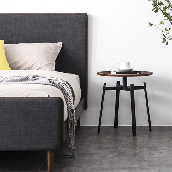 Contemporary Retro Round Iron End Table 1-Tier For Living Room - Image 9