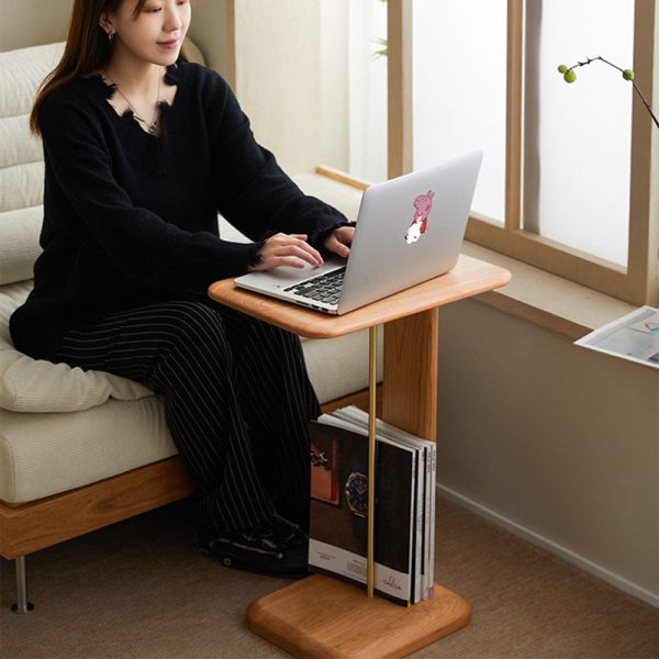 Modern Minimalist Square Wood End Table For Living Room - Image 2