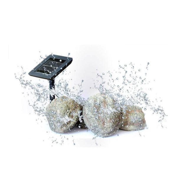 Simulation Stone Shape Resin 4-Light Solar Outdoor Light - Image 7