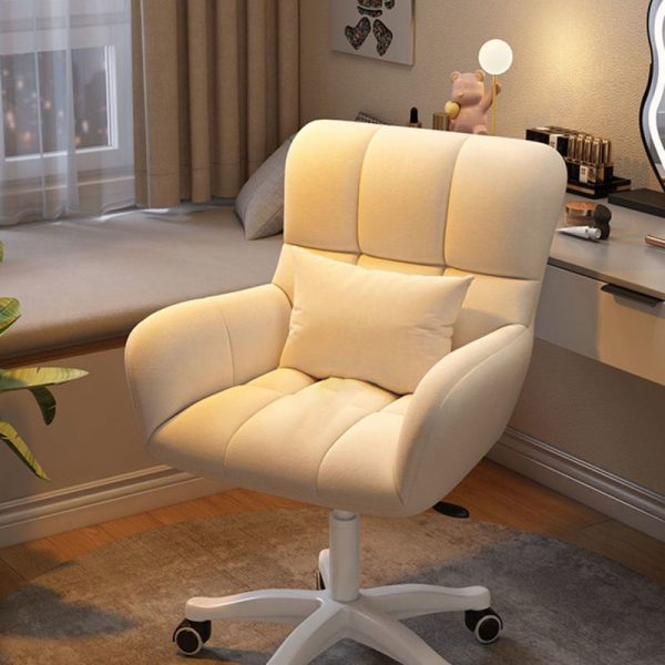 Contemporary Nordic Square Velvet Upholstered Swivel Desk Chair Height Adjustable Backrest Armrest For Home Office - Image 13