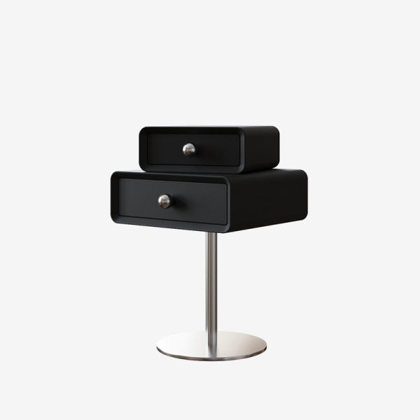 Modern Eclectic Rectangular Stainless Steel Pine End Table 2-Tier For Living Room - Image 21