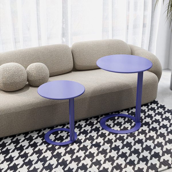Modern Minimalist Round Metal End Table For Living Room - Image 3