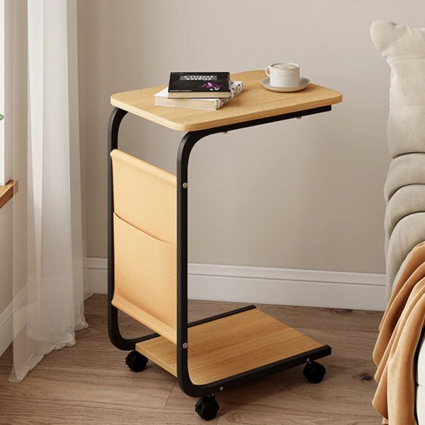 Modern Minimalist Rectangular MDF Stainless Steel End Table 2-Tier Removable For Living Room - Image 14