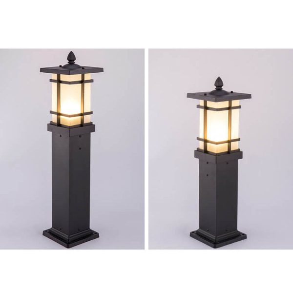 Aluminum Glass Waterproof Landscape Garden Lawn Pillar Lamp Outdoor Light - Image 2