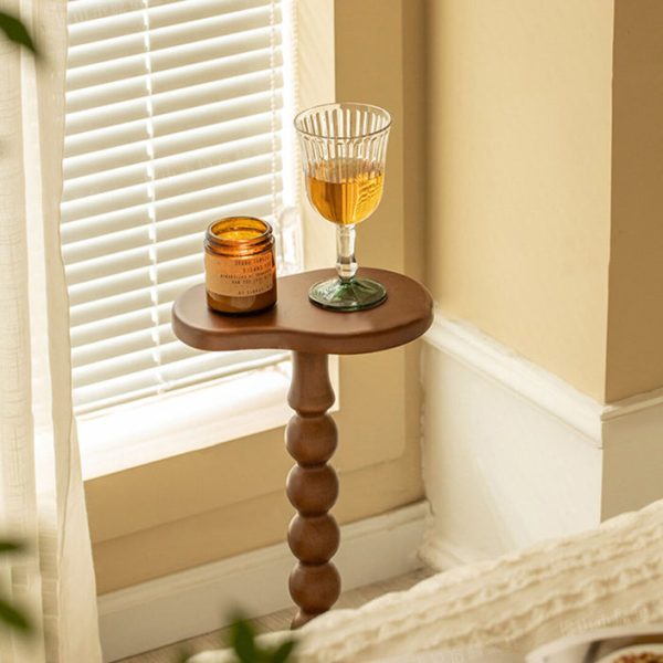 Traditional Vintage Solid Wood Gourd Shape Base End Table For Living Room - Image 7