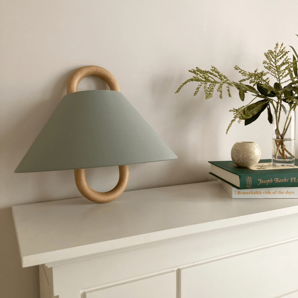 Modern Original Solid Wood Pleated Semi-Circle 1-Light Wall Sconce Lamp - Image 18