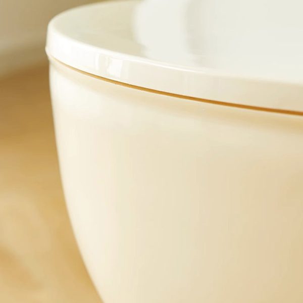Contemporary Scandinavian Round Hourglass Shape Plastic Footstool Backless Armless For Entryways - Image 7
