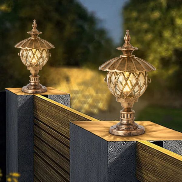 European Outdoor Lotus Column Head Light 1-Light Waterproof Garden Landscape Light - Image 4