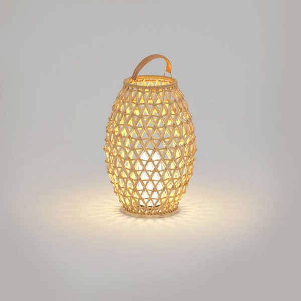 Outdoor Bamboo Weaving Portable Waterproof 1-Light Garden Landscape Light - Image 6