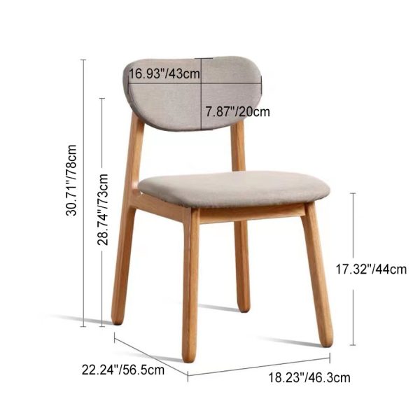 Modern Simplicity Fabric Wood Sponge Square Dining Chair Backrest For Dining Room - Image 3