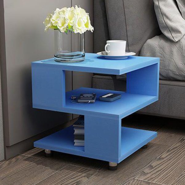 Contemporary Creative Square Cube Plate Side Table 3-Tier For Bedside - Image 9