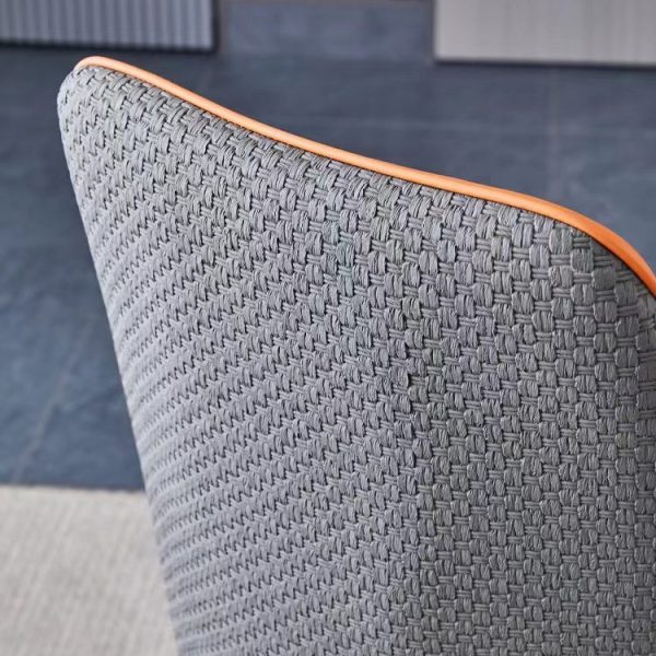 Modern Minimalist Square Four Legs Metal Leather Dining Chair Backrest Armless For Dining Room - Image 5