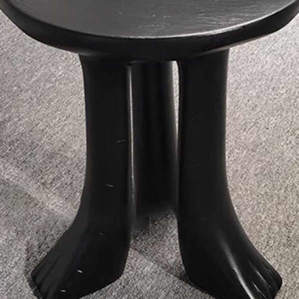Traditional Japanese Round Plastic Side Table 1-Tier For Living Room - Image 6