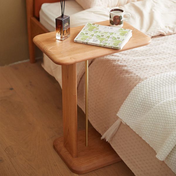 Modern Minimalist Square Wood End Table For Living Room - Image 3