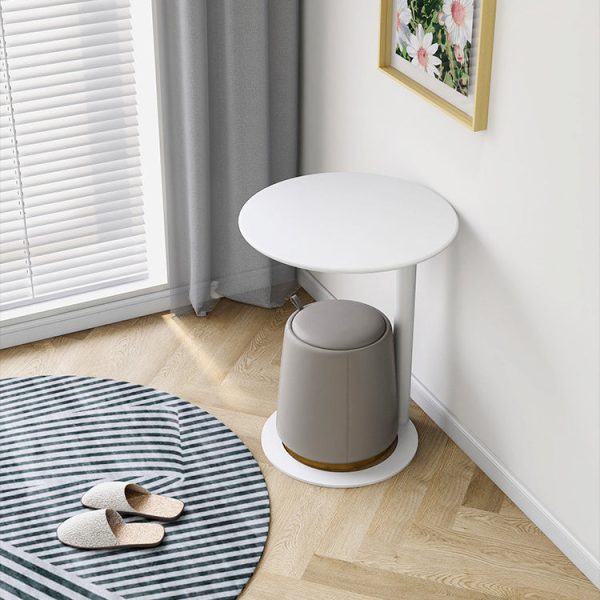 Modern Minimalist Round Metal End Table For Living Room - Image 8