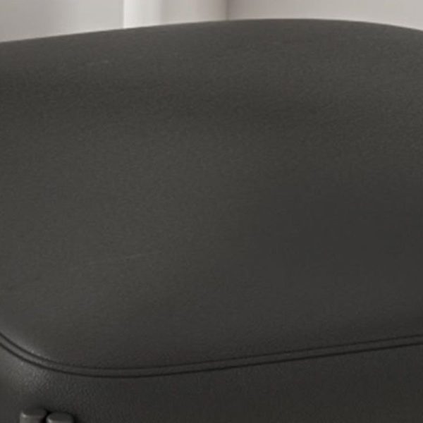 Contemporary Nordic Square Curved Backrest Leather Carbon Steel Dining Chair For Dining Room - Image 6