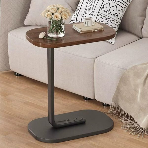 Modern Minimalist Rectangular PVC Artificial Panel End Table For Living Room - Image 22