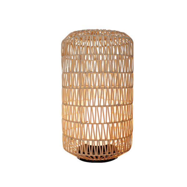 Japanese Simple Rattan Column Waterproof 1-Light Outdoor Lawn Floor Lamp - Image 12