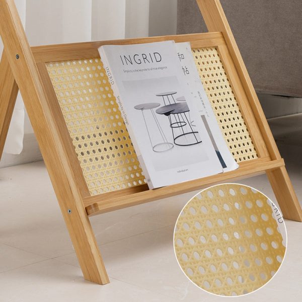 Contemporary Simplicity Z-shaped Glass Bamboo End Table For Living Room - Image 5
