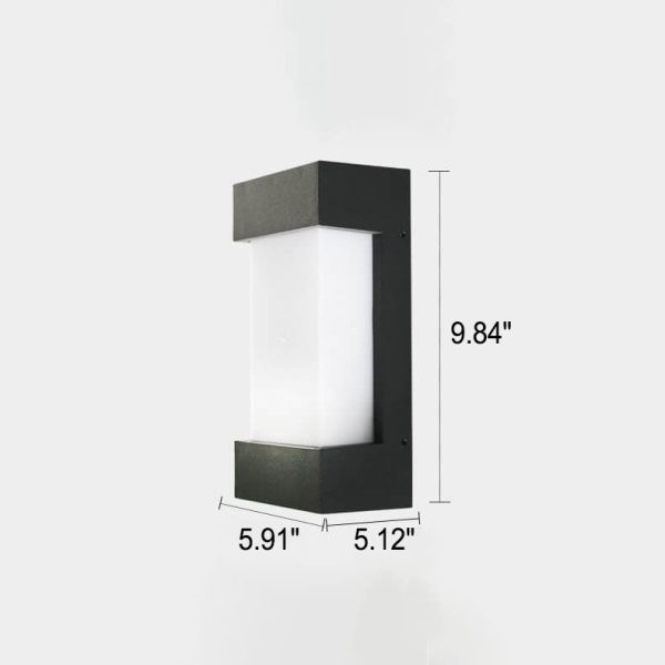 Modern Simple Square Acrylic Outdoor Waterproof LED Wall Sconce Lamp - Image 3