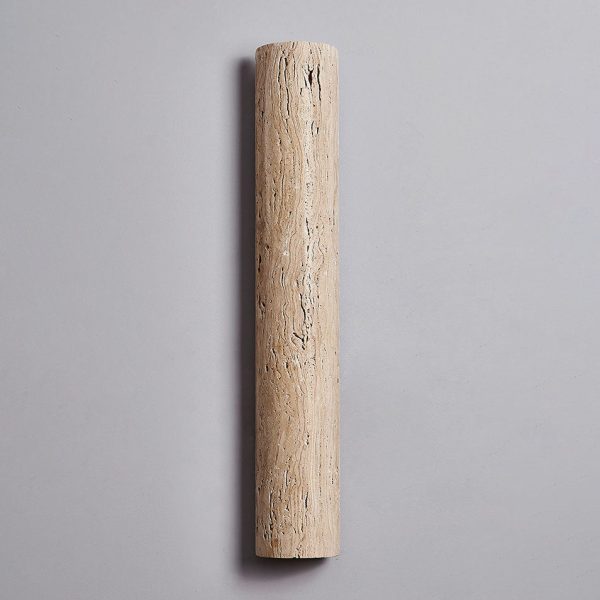 Modern Minimalist Waterproof Long Yellow Travertine LED Wall Sconce Lamp For Outdoor Patio - Image 5