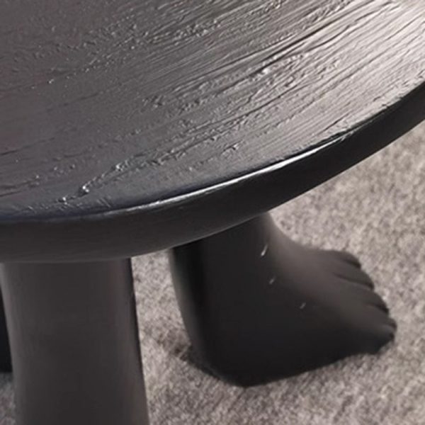 Traditional Japanese Round Plastic Side Table 1-Tier For Living Room - Image 5