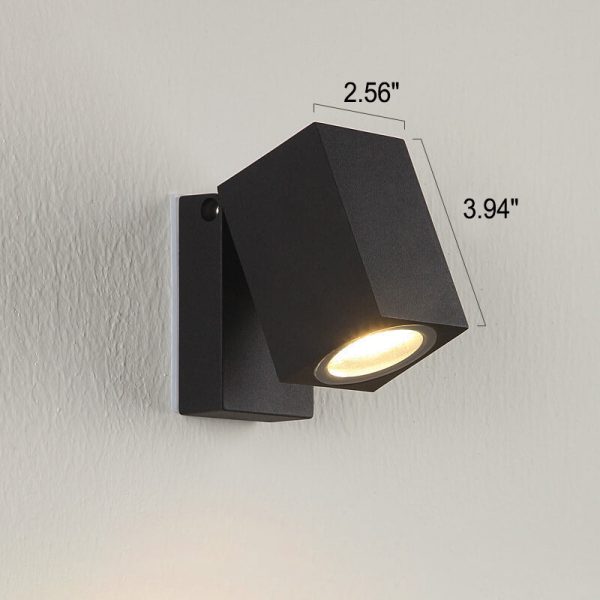 Modern Outdoor Waterproof Square Spotlight Adjustable Angle LED Garden Wall Sconce Lamp - Image 5